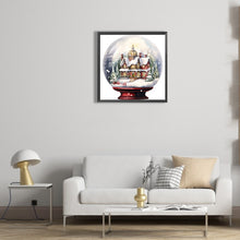 Load image into Gallery viewer, Diamond Painting - Full Round - Christmas house crystal ball (30*30CM)
