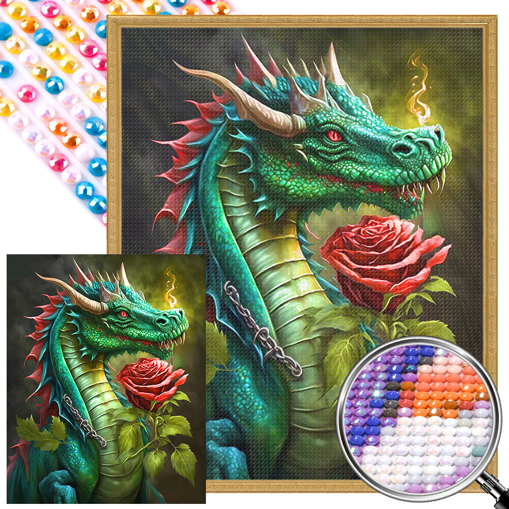AB Diamond Painting - Full Round - rose pterosaur (40*50CM)