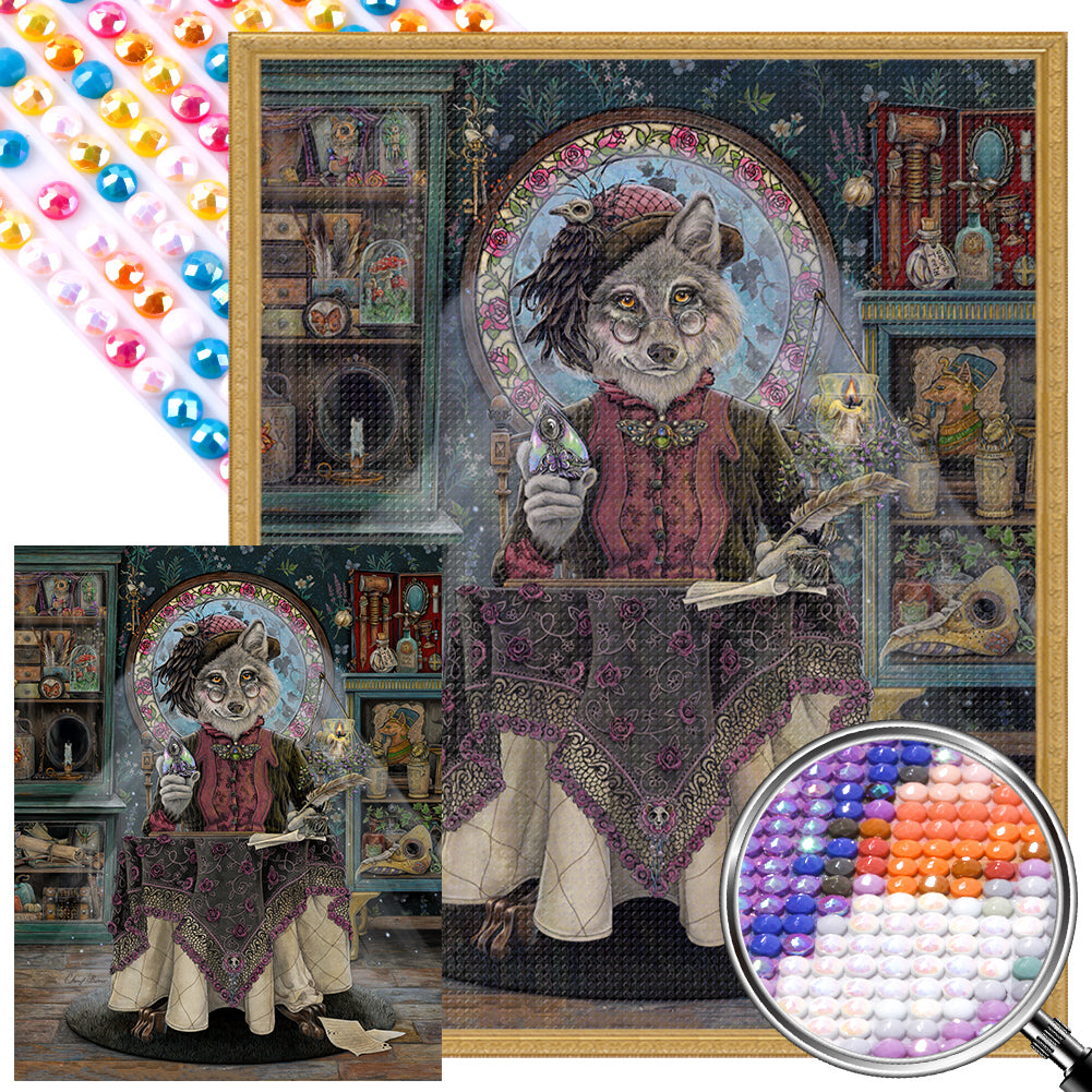 AB Diamond Painting - Full Round - aristocratic royal wolf (40*50CM)