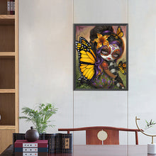 Load image into Gallery viewer, AB Diamond Painting - Full Round - butterfly girl (40*50CM)
