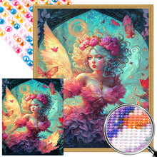 Load image into Gallery viewer, AB Diamond Painting - Full Round - butterfly girl (40*50CM)
