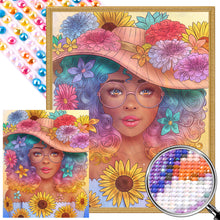 Load image into Gallery viewer, AB Diamond Painting - Full Round - sunflower eyes girl (40*50CM)
