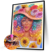 Load image into Gallery viewer, AB Diamond Painting - Full Round - sunflower eyes girl (40*50CM)
