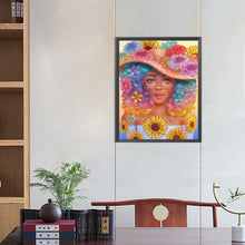Load image into Gallery viewer, AB Diamond Painting - Full Round - sunflower eyes girl (40*50CM)
