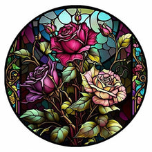 Load image into Gallery viewer, Diamond Painting - Full Round - round plate glass art rose (30*30CM)
