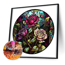 Load image into Gallery viewer, Diamond Painting - Full Round - round plate glass art rose (30*30CM)

