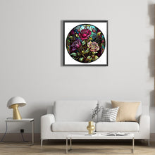 Load image into Gallery viewer, Diamond Painting - Full Round - round plate glass art rose (30*30CM)
