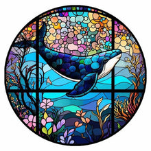 Load image into Gallery viewer, Diamond Painting - Full Round - medal glass art whale (30*30CM)

