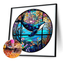 Load image into Gallery viewer, Diamond Painting - Full Round - medal glass art whale (30*30CM)
