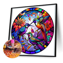 Load image into Gallery viewer, Diamond Painting - Full Round - round plate glass art hummingbird (30*30CM)
