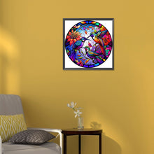 Load image into Gallery viewer, Diamond Painting - Full Round - round plate glass art hummingbird (30*30CM)
