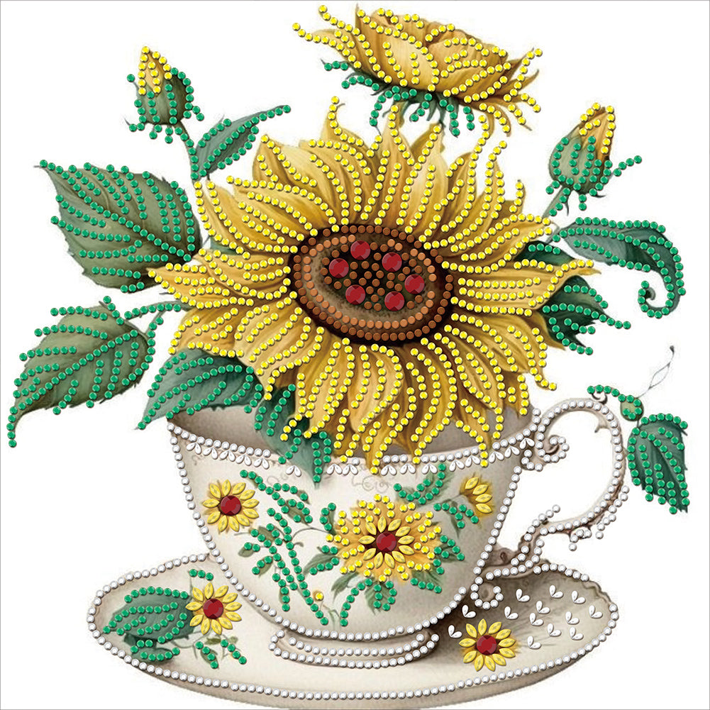 Diamond Painting - Partial Special Shaped - sunflower (30*30CM)