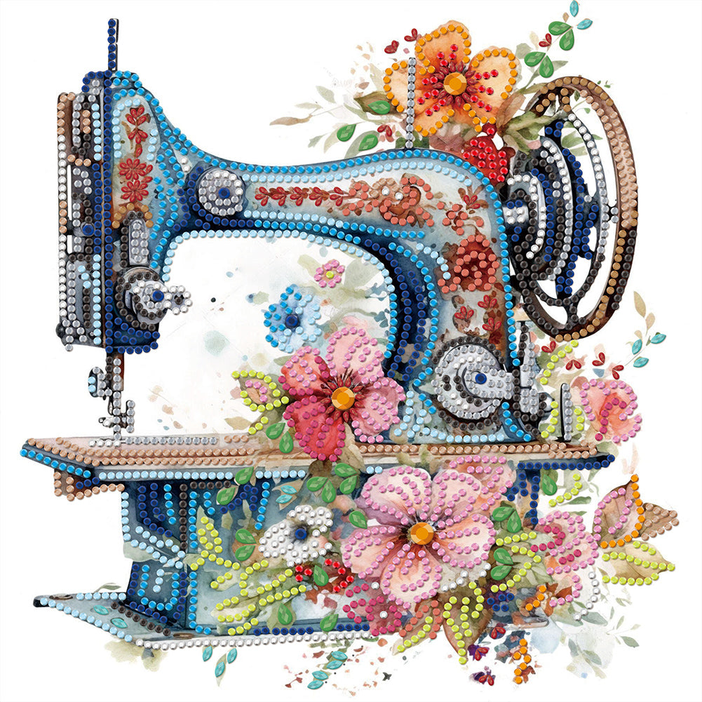 Diamond Painting - Partial Special Shaped - sewing machine (30*30CM)