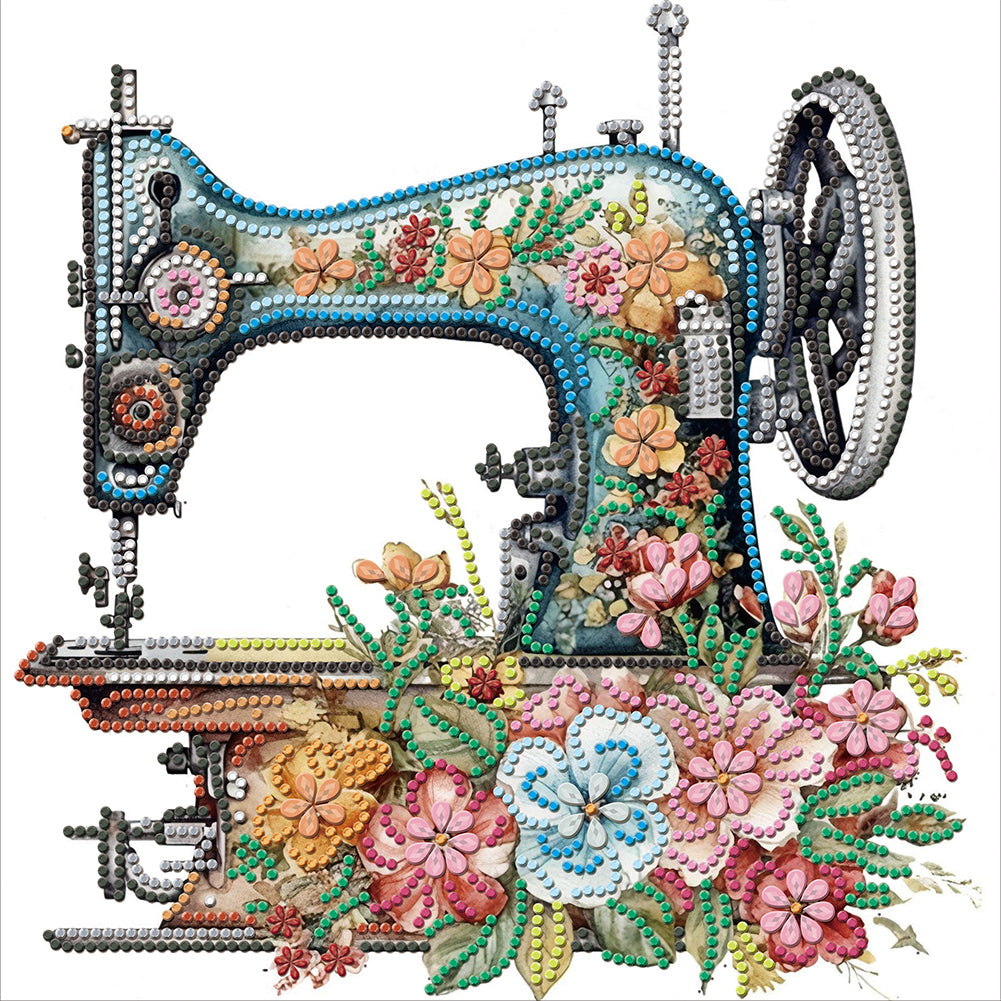 Diamond Painting - Partial Special Shaped - sewing machine (30*30CM)
