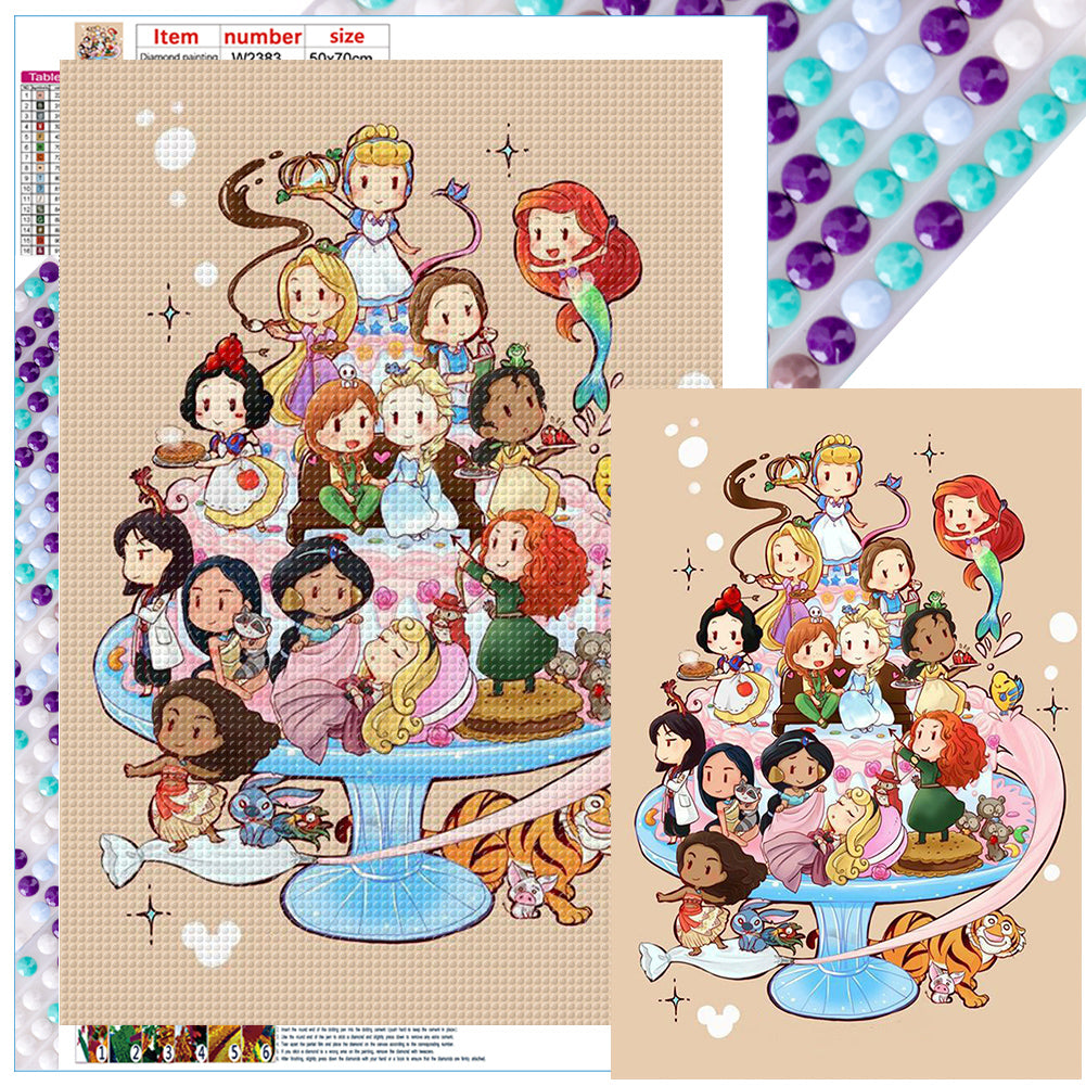 Diamond Painting - Full Round - Disney Princess (50*70CM)