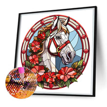 Load image into Gallery viewer, Diamond Painting - Full Round - Christmas saffron horse glass painting (30*30CM)
