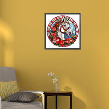 Load image into Gallery viewer, Diamond Painting - Full Round - Christmas saffron horse glass painting (30*30CM)

