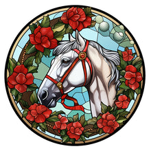 Load image into Gallery viewer, Diamond Painting - Full Round - Christmas Red Horse Glass Art (30*30CM)
