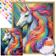 Load image into Gallery viewer, AB Diamond Painting - Full Round - rainbow unicorn (40*50CM)
