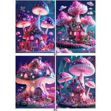 Load image into Gallery viewer, 4pcs Diamond Painting Set - fantasy mushroom (30*40CM)
