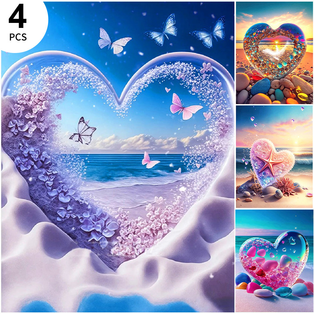 4pcs Diamond Painting Set - dream beach (30*40CM)