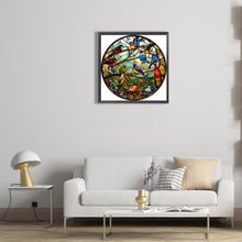 Load image into Gallery viewer, Diamond Painting - Full Round - Round Card Birds Singing Flowers (30*30CM)

