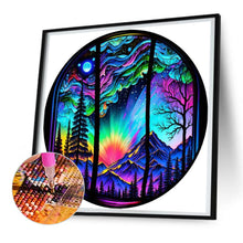 Load image into Gallery viewer, Diamond Painting - Full Round - Round Card Aurora Night Scene (30*30CM)
