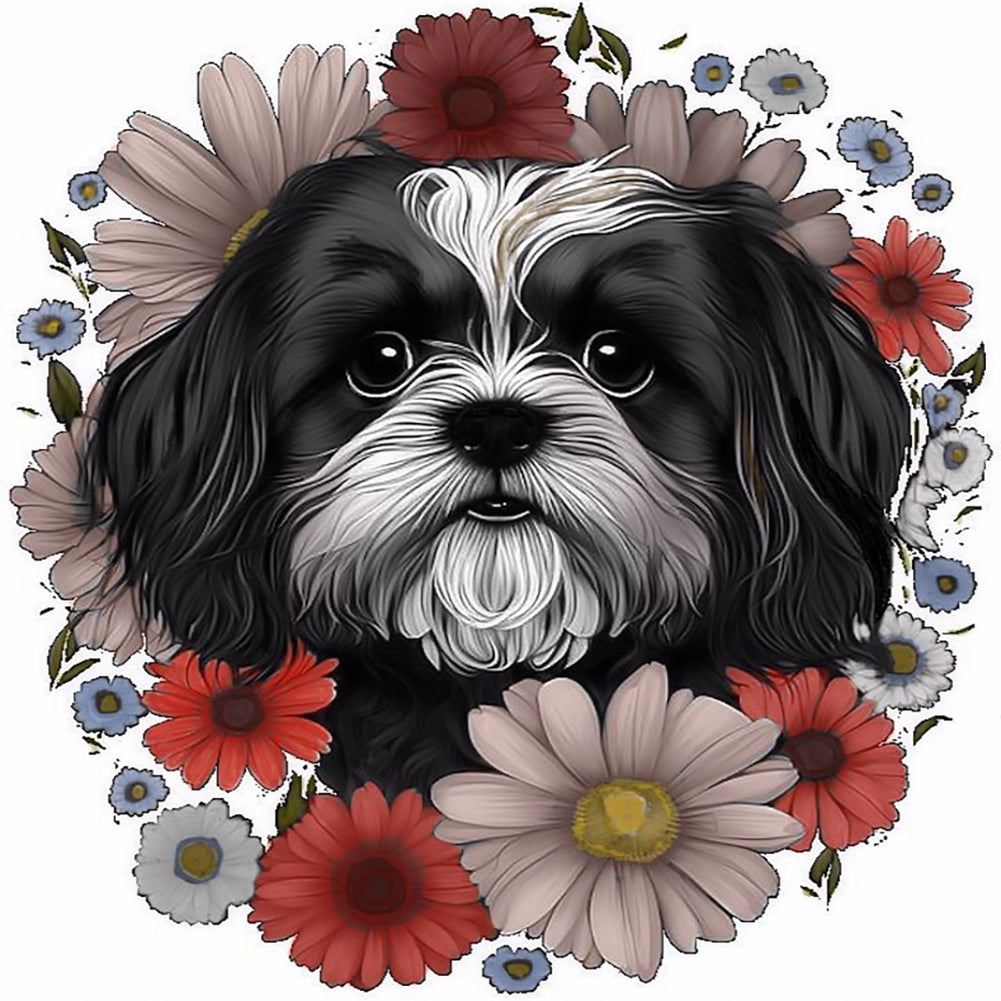 Diamond Painting - Full Round - puppy (30*30CM)