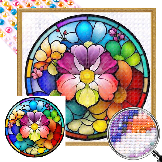AB Diamond Painting - Full Round - glass painting (40*40CM)