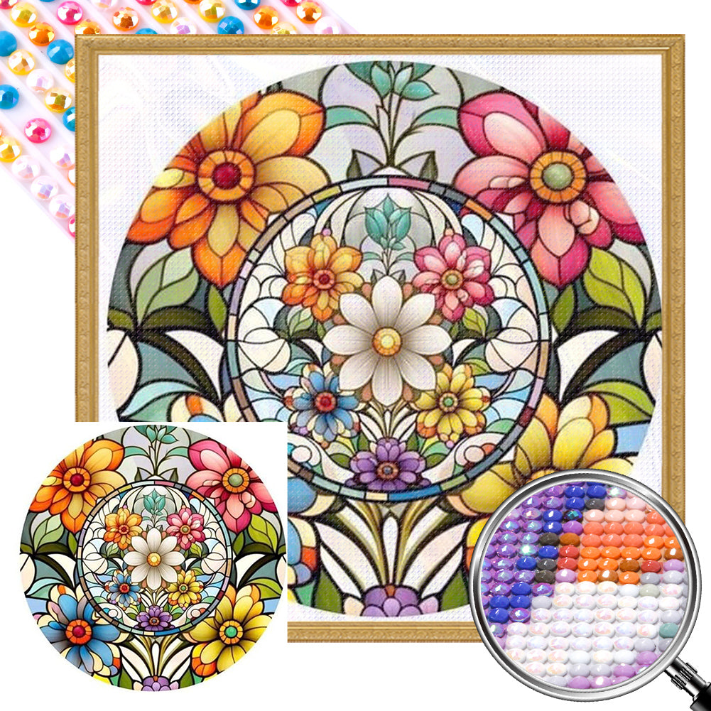 AB Diamond Painting - Full Round - glass painting (40*40CM)