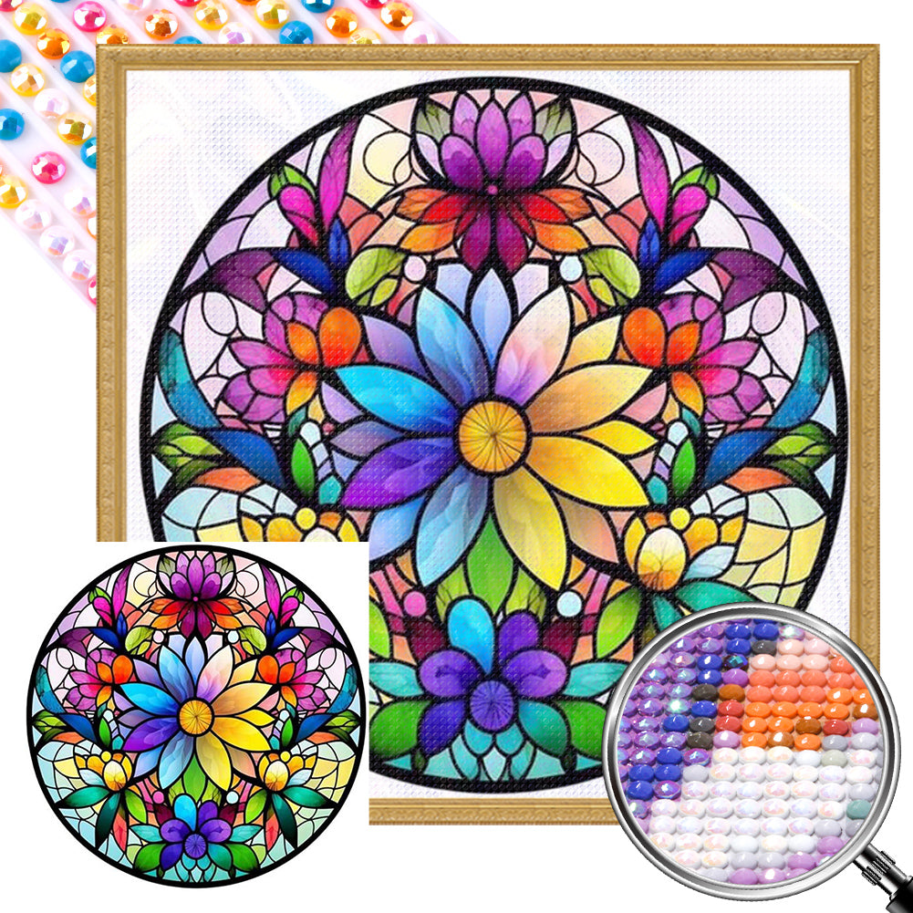 AB Diamond Painting - Full Round - glass painting (40*40CM)