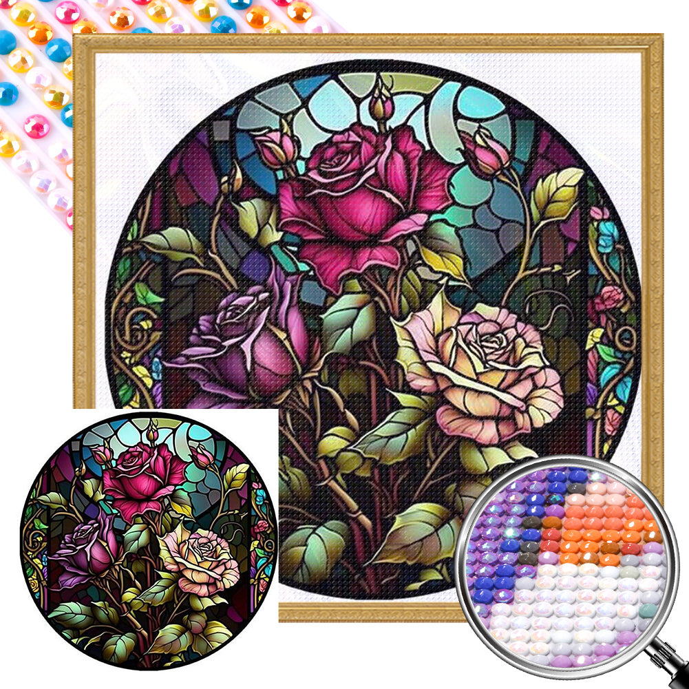 AB Diamond Painting - Full Round - glass painting (40*40CM)