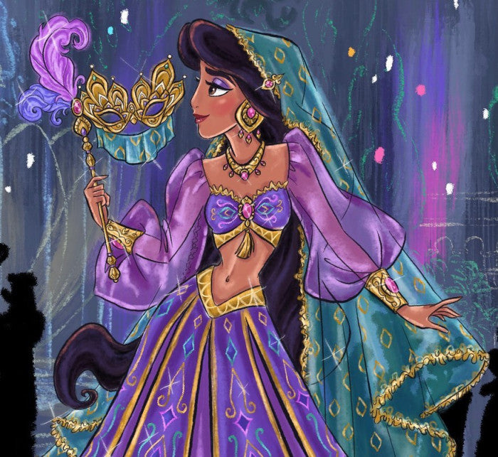 Diamond Painting - Full Round - Disney Princess Aladdin Jasmine (30*30CM)