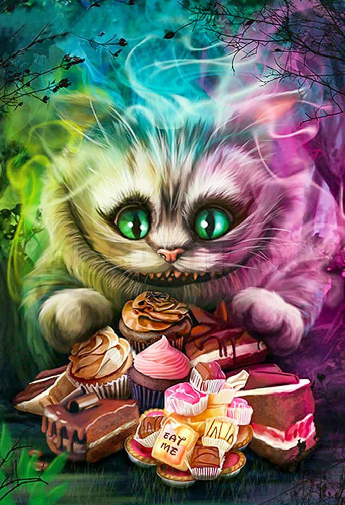 Diamond Painting - Full Round - Disney Alice in Wonderland The Cheshire Cat (30*50CM)