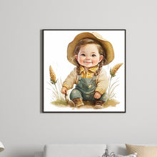 Load image into Gallery viewer, Diamond Painting - Full Round - girl in the straw (30*30CM)
