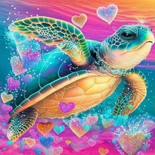 Load image into Gallery viewer, 2pcs Diamond Painting Set - colored sea turtle (30*30CM)
