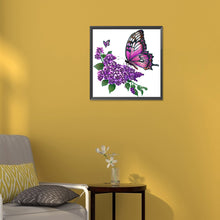 Load image into Gallery viewer, Diamond Painting - Partial Special Shaped - flowers and butterflies (30*30CM)
