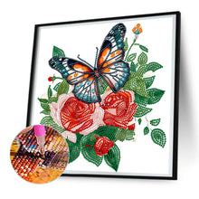 Load image into Gallery viewer, Diamond Painting - Partial Special Shaped - flowers and butterflies (30*30CM)
