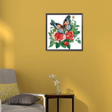 Load image into Gallery viewer, Diamond Painting - Partial Special Shaped - flowers and butterflies (30*30CM)
