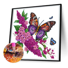 Load image into Gallery viewer, Diamond Painting - Partial Special Shaped - flowers and butterflies (30*30CM)
