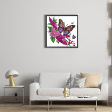 Load image into Gallery viewer, Diamond Painting - Partial Special Shaped - flowers and butterflies (30*30CM)
