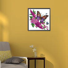 Load image into Gallery viewer, Diamond Painting - Partial Special Shaped - flowers and butterflies (30*30CM)
