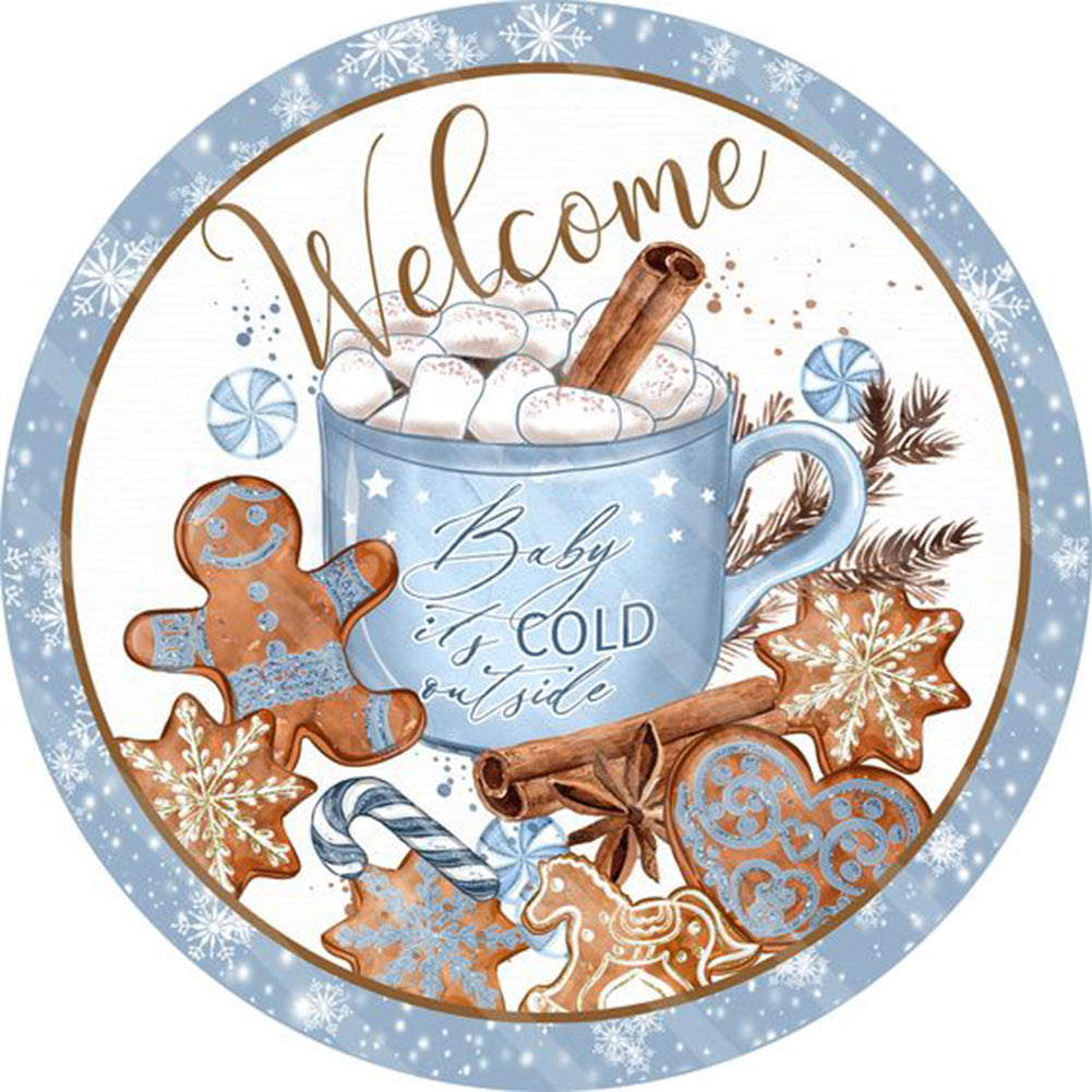 Diamond Painting - Full Round - christmas holiday card painting (30*30CM)