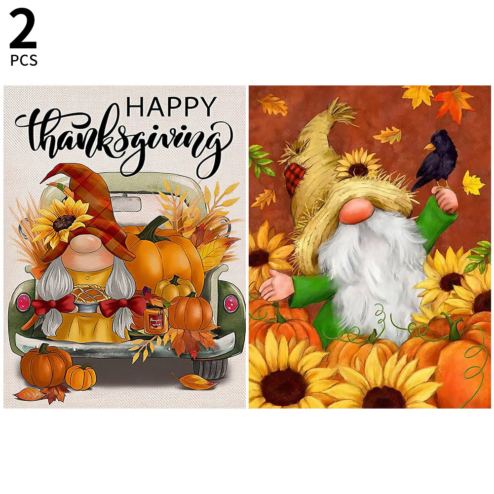 2pcs Diamond Painting Set - pumpkin gnome (30*40CM)