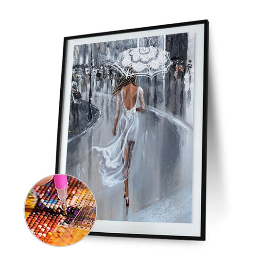 2pcs Diamond Painting Set - oil painting beautiful street (30*40CM)