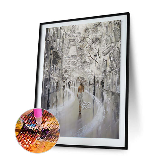 2pcs Diamond Painting Set - oil painting beautiful street (30*40CM)