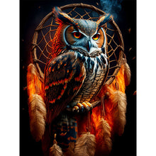 Load image into Gallery viewer, Diamond Painting - Full Round - owl dream catcher (30*40CM)
