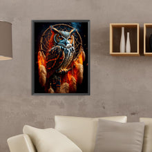 Load image into Gallery viewer, Diamond Painting - Full Round - owl dream catcher (30*40CM)
