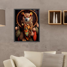 Load image into Gallery viewer, Diamond Painting - Full Round - owl dream catcher (30*40CM)
