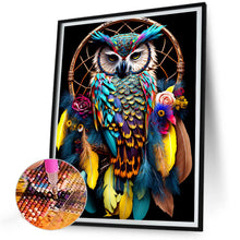 Load image into Gallery viewer, Diamond Painting - Full Round - owl dream catcher (30*40CM)
